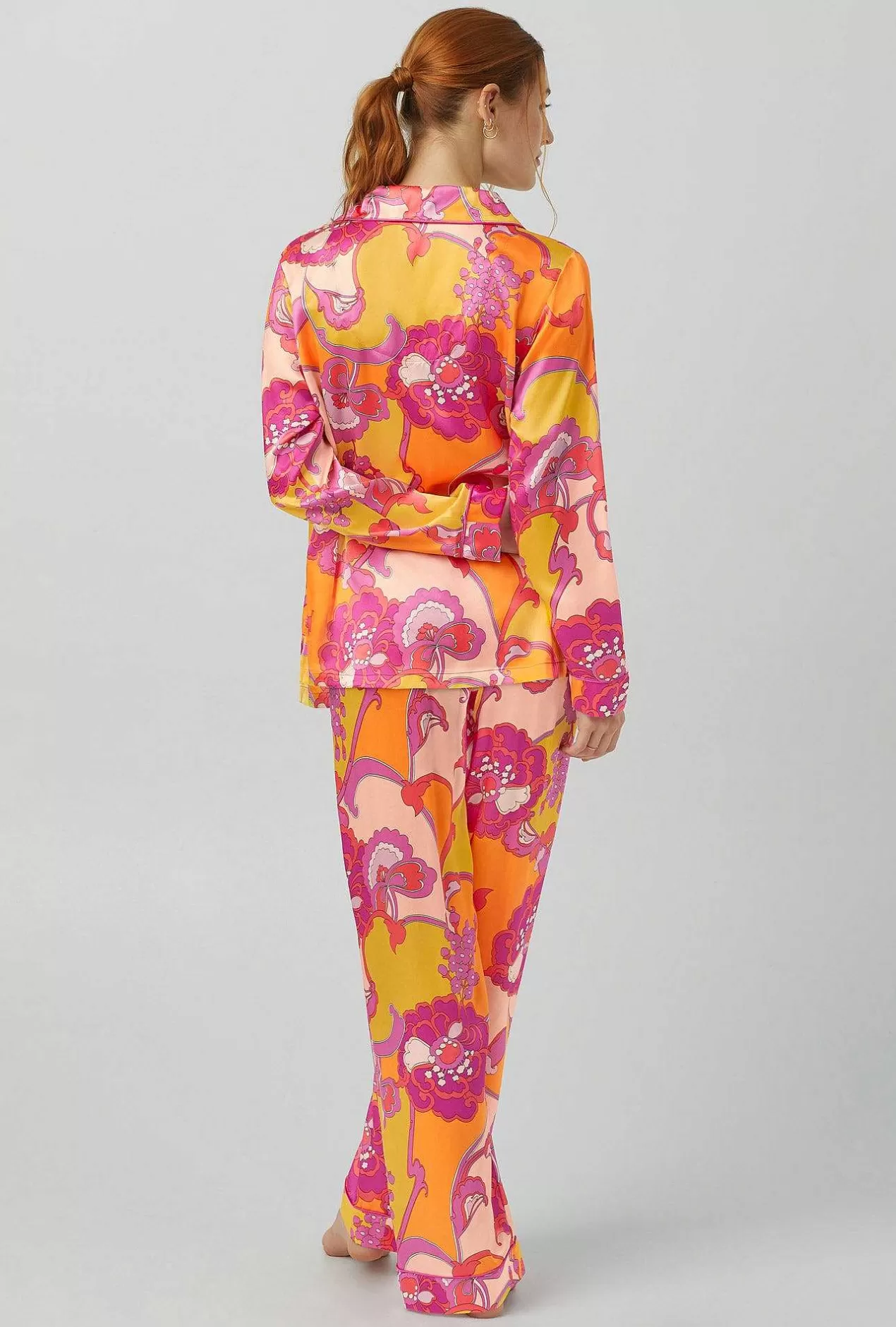 Long Sleep Sets*Bedhead Pajamas Bedhead X Trina Turk Apache Bloom Long Sleeve Classic Washable Silk Pj Set