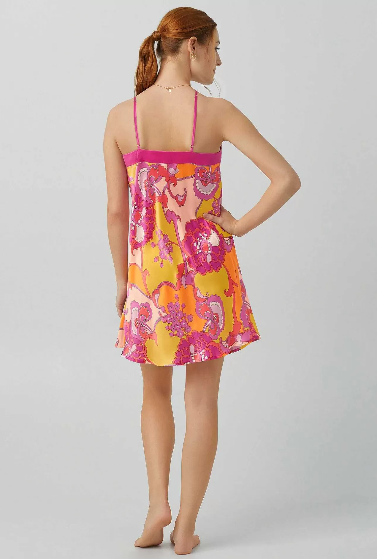 Sleepshirts & Chemises*Bedhead Pajamas Bedhead X Trina Turk Apache Bloom Washable Silk Satin Chemise