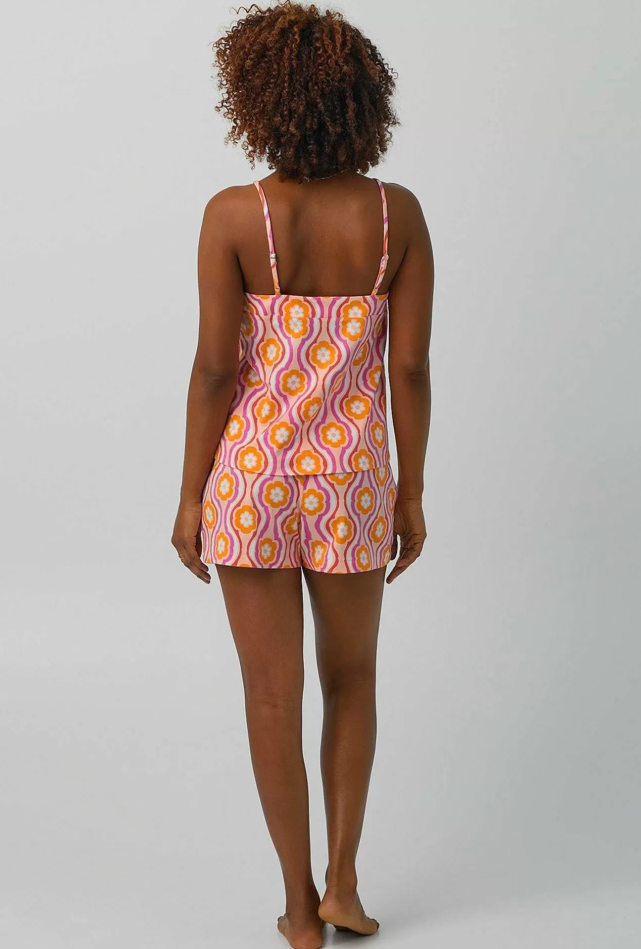 Shorty Sets*Bedhead Pajamas Bedhead X Trina Turk Flower Swirl Cami Stretch Jersey Shorty Pj Set