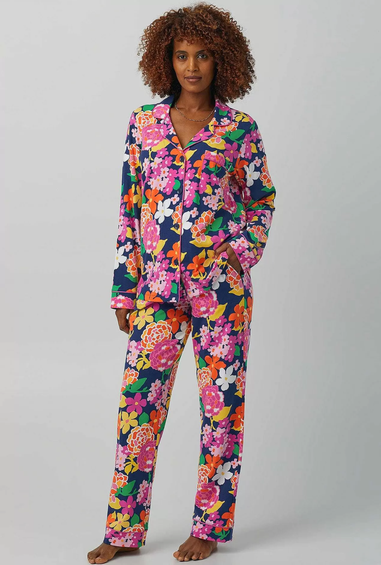 Long Sleep Sets*Bedhead Pajamas Bedhead X Trina Turk Greenhouse Floral Long Sleeve Classic Stretch Jersey Pj Set