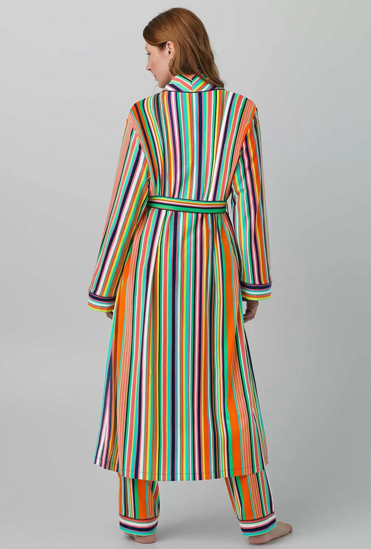 Robes*Bedhead Pajamas Bedhead X Trina Turk Stripe Unisex Stretch Jersey Robe De Chambre