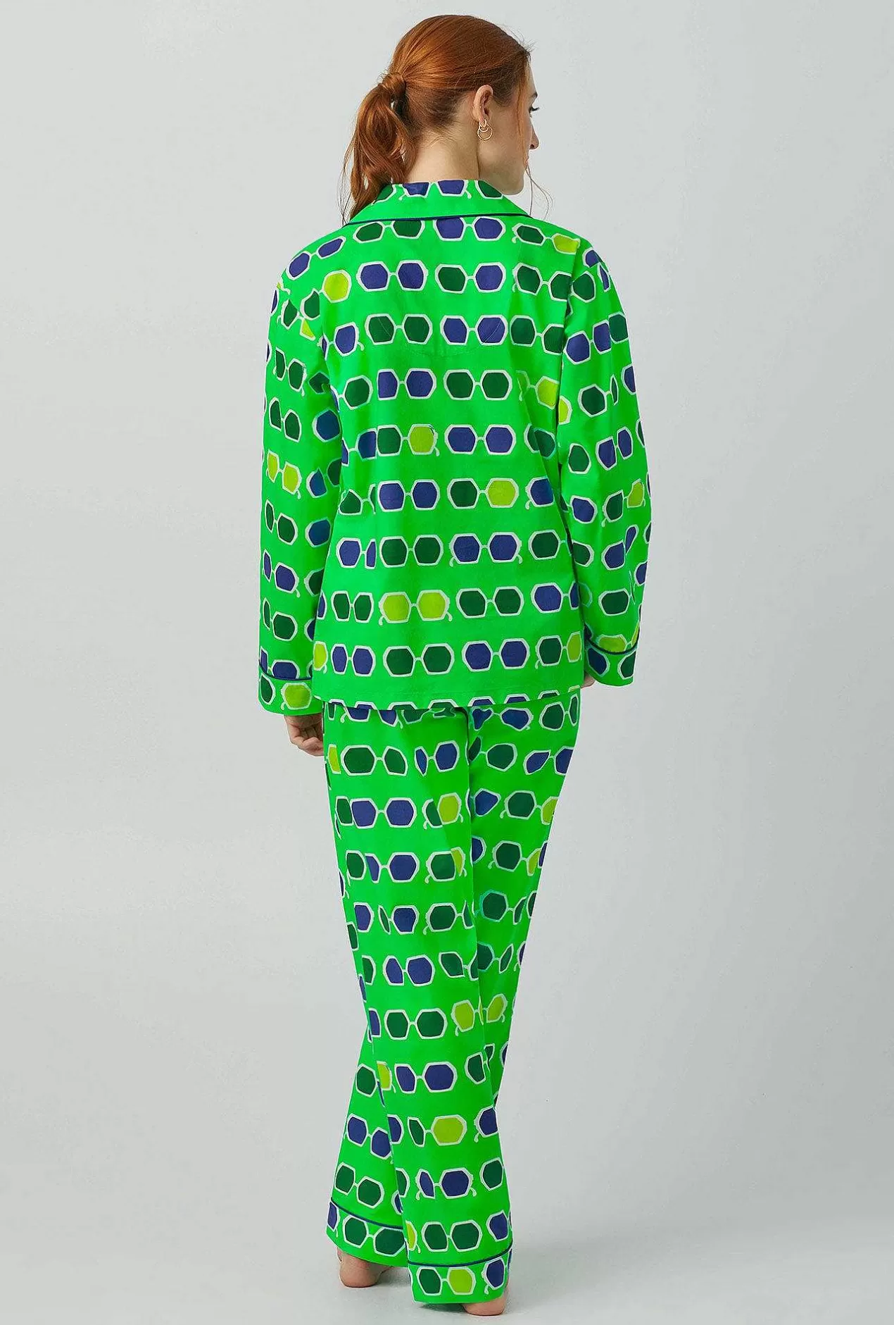 Long Sleep Sets*Bedhead Pajamas Bedhead X Trina Turk Sunglasses Long Sleeve Classic Woven Cotton Poplin Pj Set