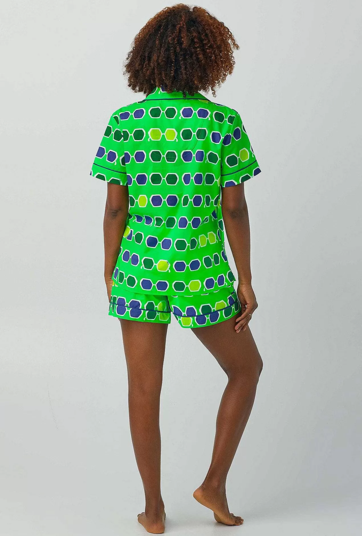 Shorty Sets*Bedhead Pajamas Bedhead X Trina Turk Sunglasses Short Sleeve Classic Shorty Woven Cotton Poplin Pj Set