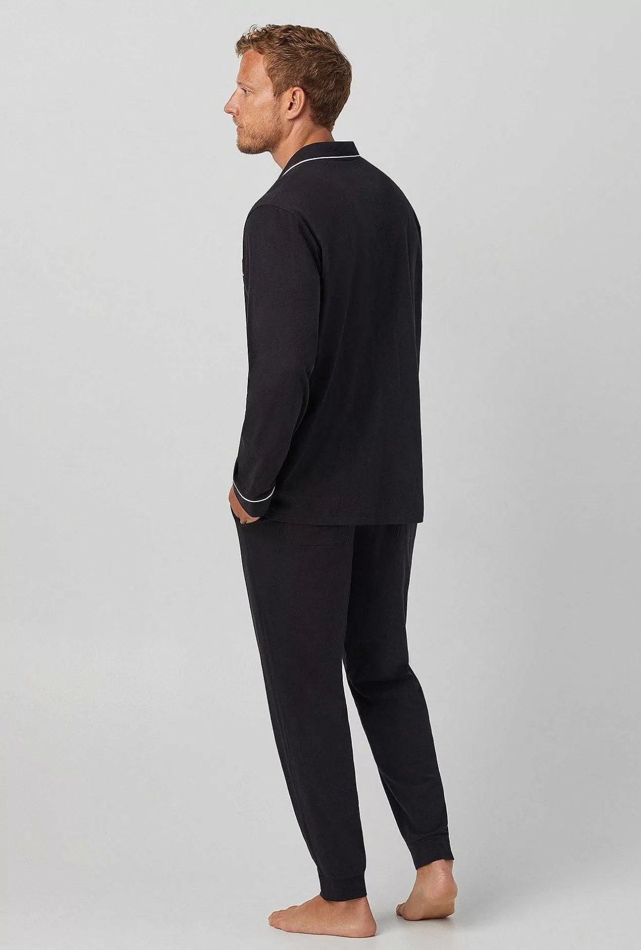 Bedhead Favorites*Bedhead Pajamas Black Beauty Men'S Long Sleeve And Jogger Stretch Jersey Pj Set
