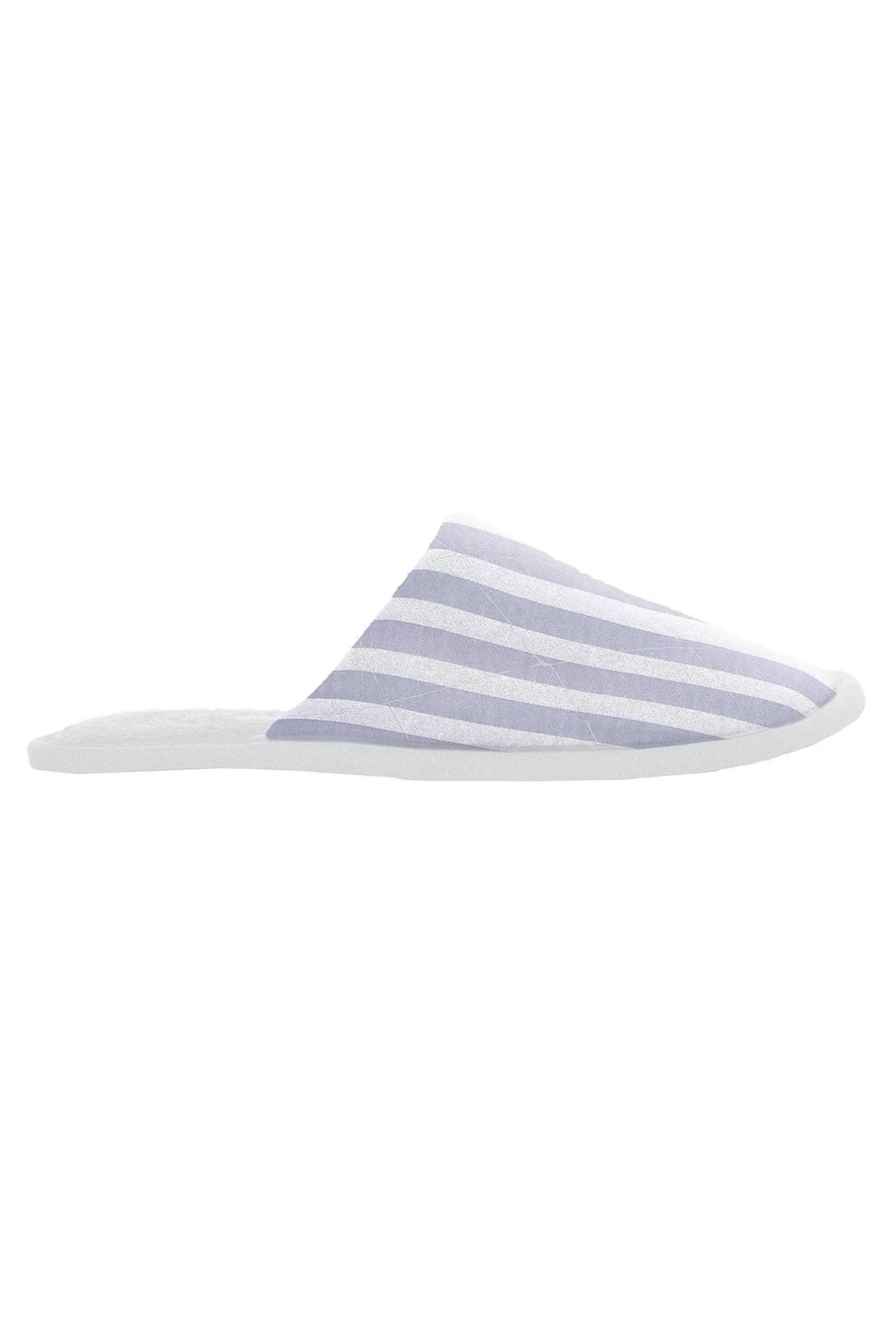 Shop All*Bedhead Pajamas Blue 3D Stripe French Terry Lined Woven Cotton Unisex Slippers