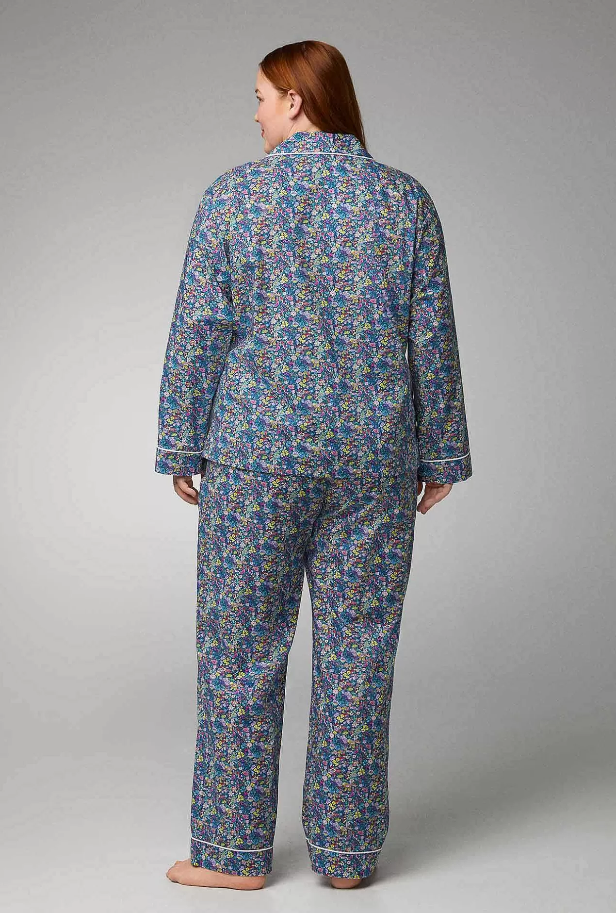 Made With Liberty Fabrics*Bedhead Pajamas Classic Garden Long Sleeve Classic Woven Cotton Tana Lawn® Pj Set Made With Liberty Fabrics