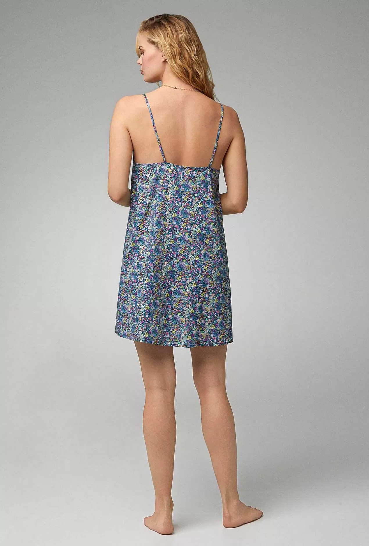 Made With Liberty Fabrics*Bedhead Pajamas Classic Garden Woven Tana Lawn® Chemise Made With Liberty Fabrics