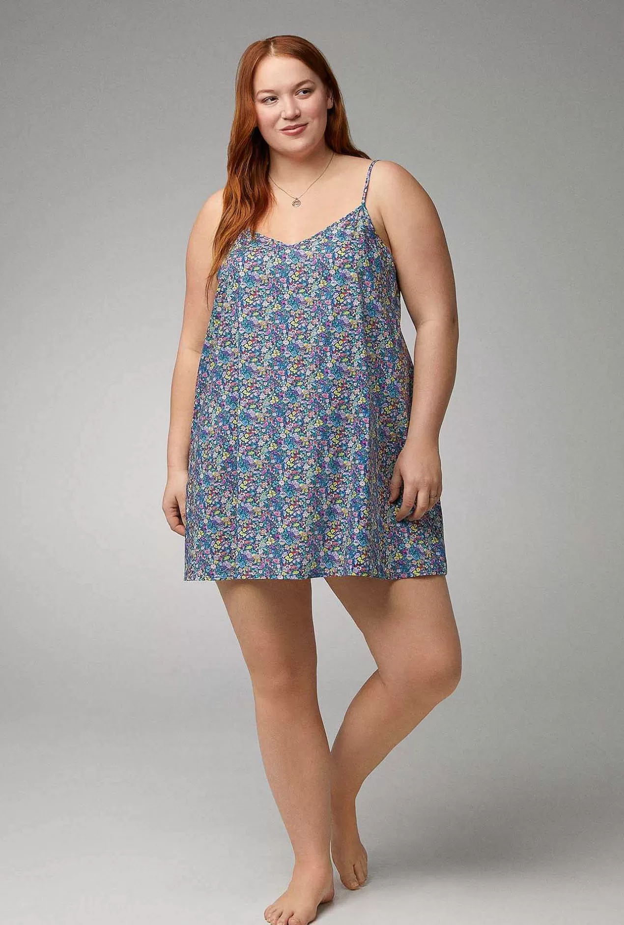 Made With Liberty Fabrics*Bedhead Pajamas Classic Garden Woven Tana Lawn® Chemise Made With Liberty Fabrics