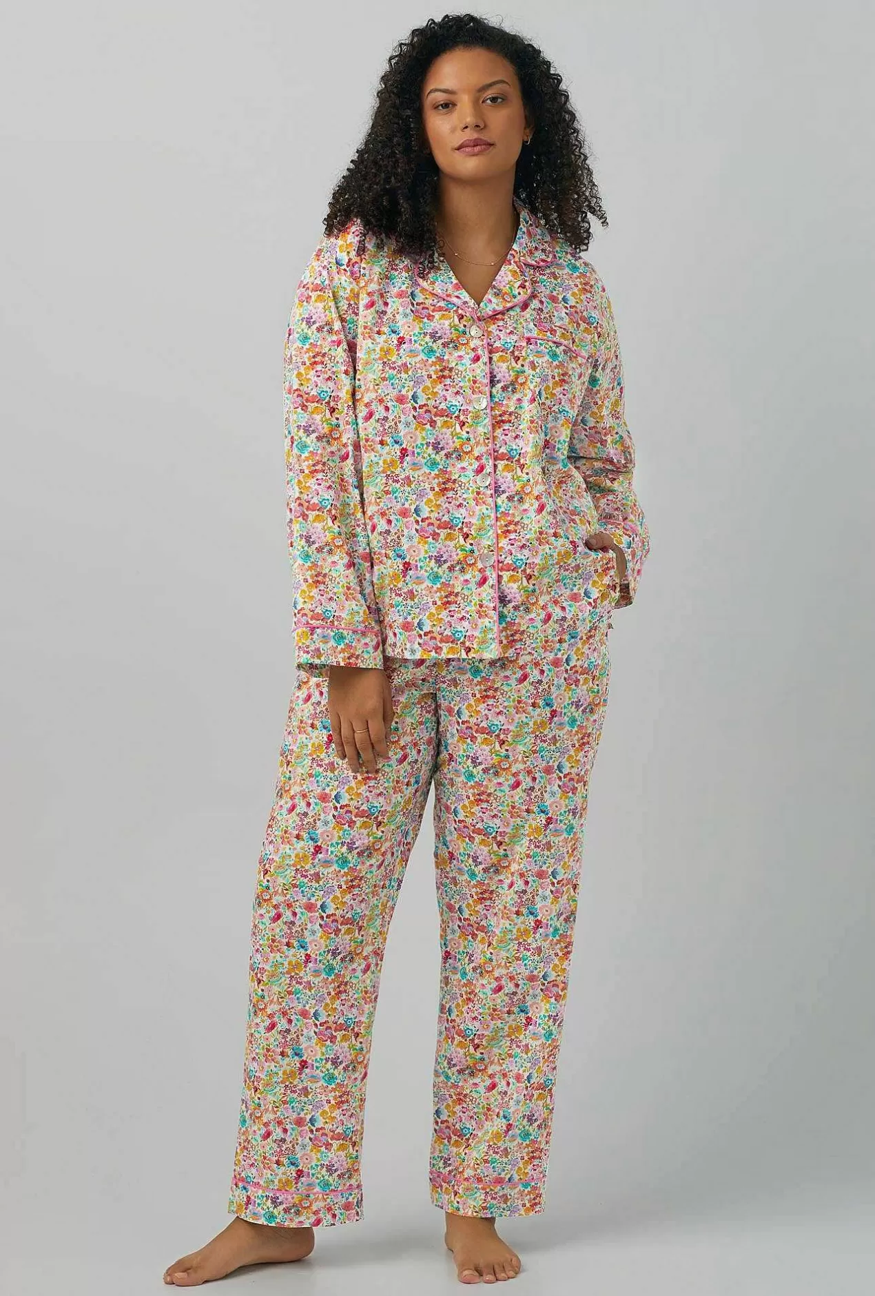 Long Sleep Sets*Bedhead Pajamas Classic Meadow Long Sleeve Classic Woven Cotton Tana Lawn® Pj Set Made With Liberty Fabrics