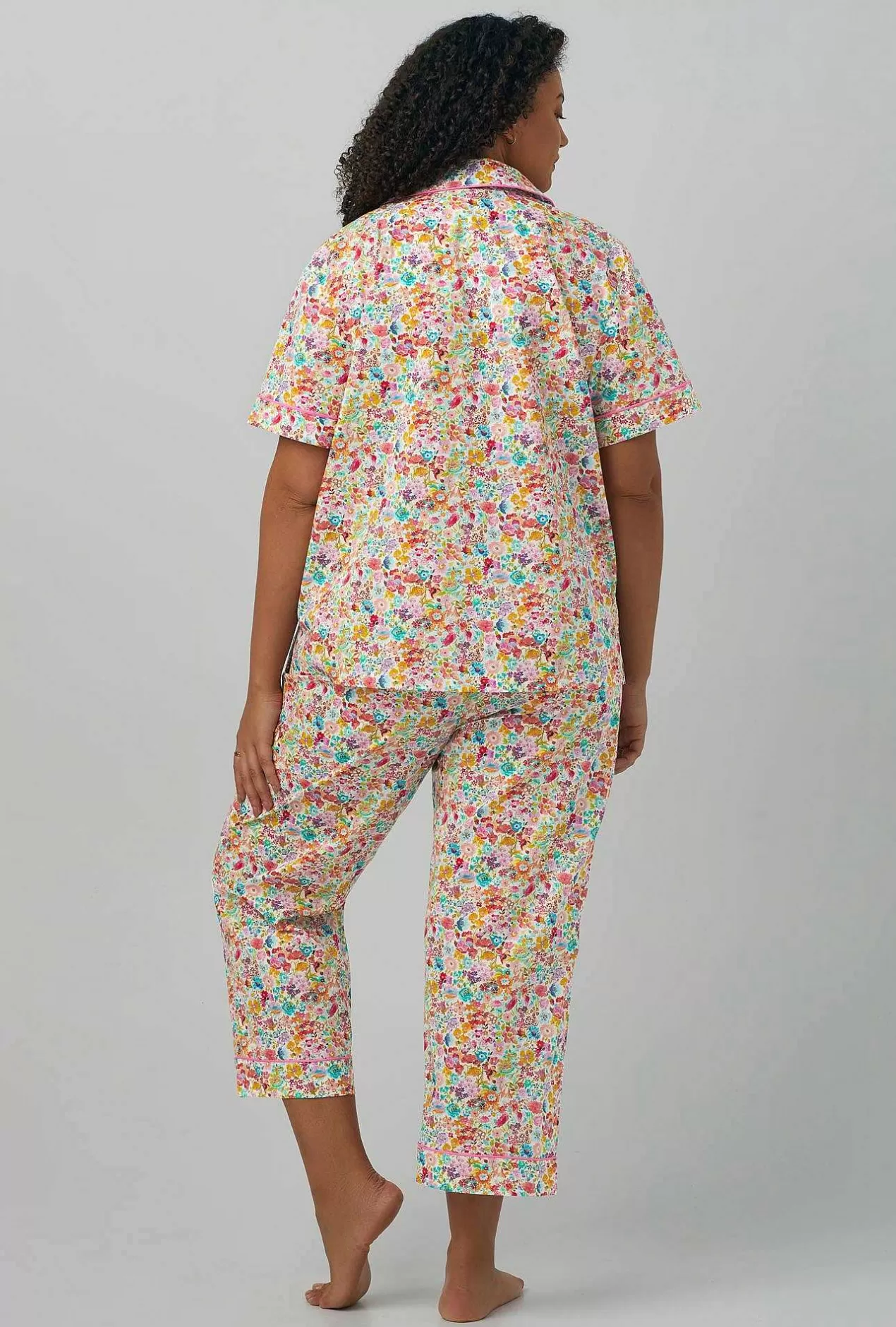 Cropped Sets*Bedhead Pajamas Classic Meadow Short Sleeve Classic Woven Cotton Tana Lawn® Cropped Pj Set Made With Liberty Fabrics