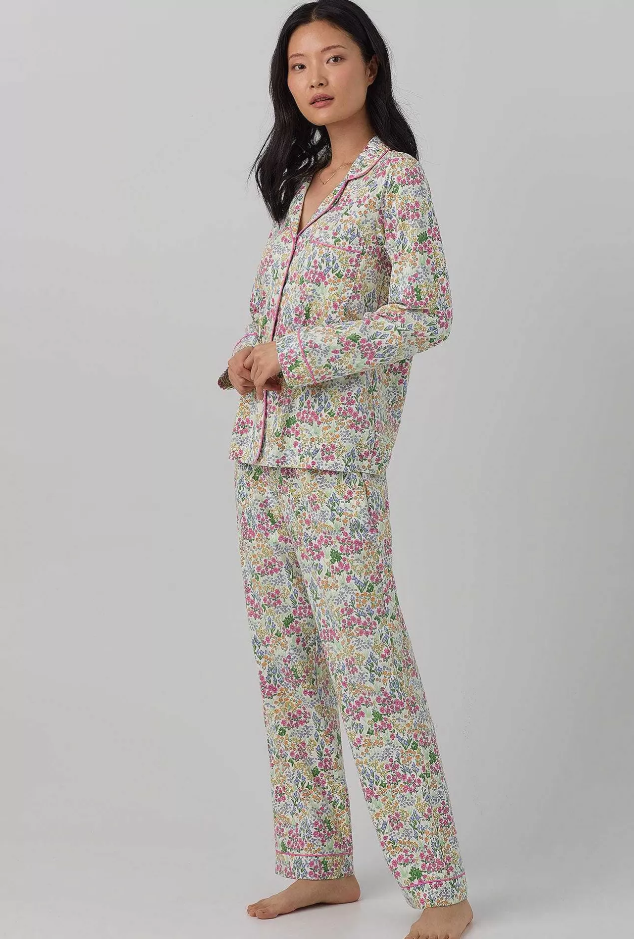 Long Sleep Sets*Bedhead Pajamas Cottage Garden Long Sleeve Classic Stretch Jersey Pj Set