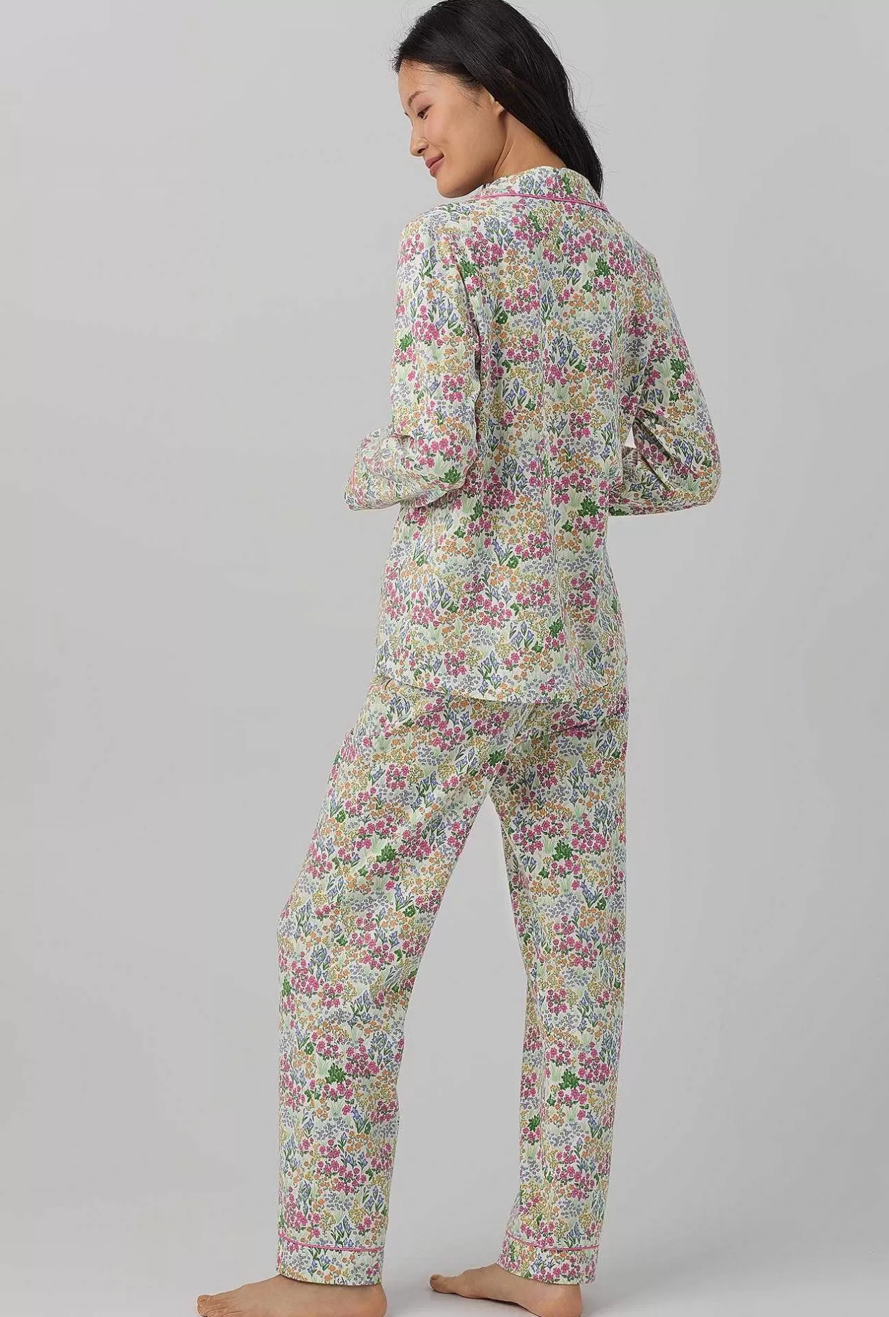 Long Sleep Sets*Bedhead Pajamas Cottage Garden Long Sleeve Classic Stretch Jersey Pj Set