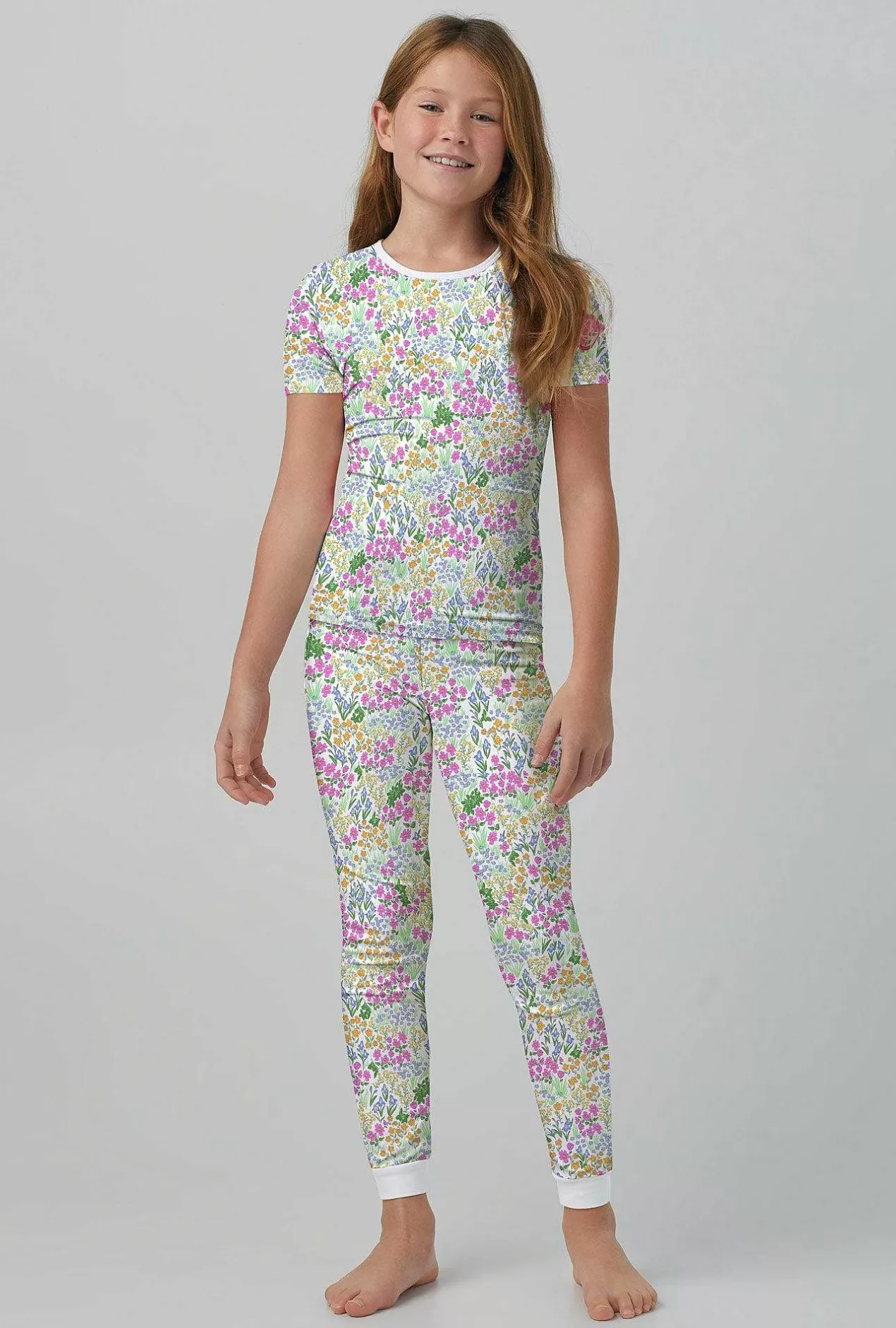 Floral Shop*Bedhead Pajamas Cottage Garden Short Sleeve Stretch Jersey Kids Pj Set