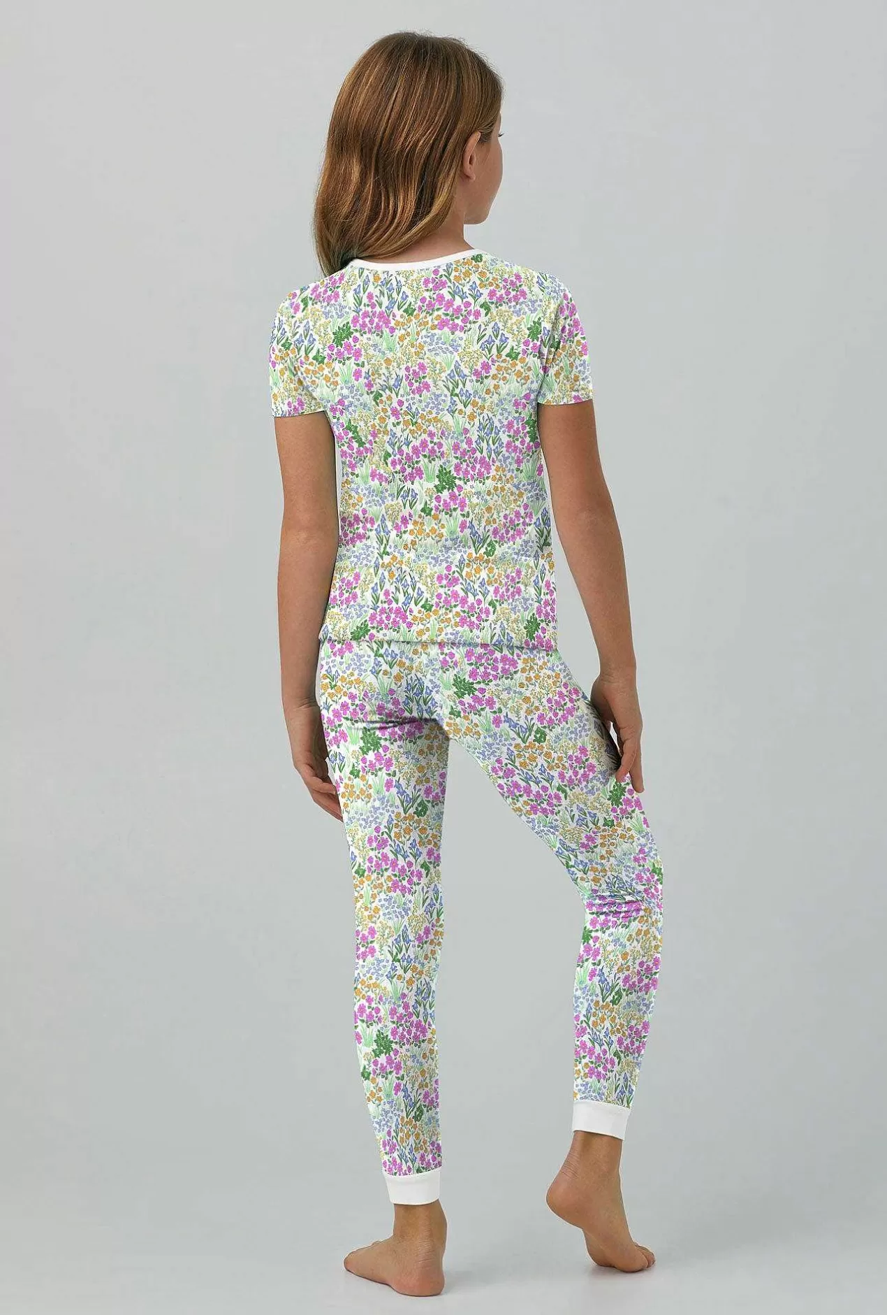 Floral Shop*Bedhead Pajamas Cottage Garden Short Sleeve Stretch Jersey Kids Pj Set