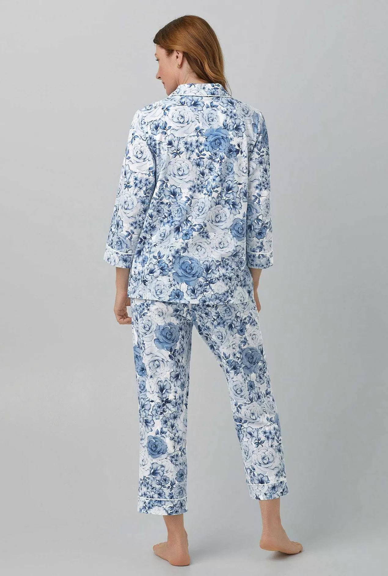 Cropped Sets*Bedhead Pajamas Eternal Blooms 3/4 Sleeve Classic Stretch Jersey Cropped Pj Set