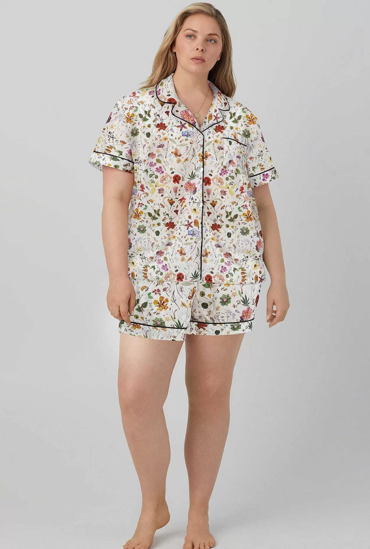Made With Liberty Fabrics*Bedhead Pajamas Floral Eve Short Sleeve Classic Woven Cotton Tana Lawn® Short Pajama Set Made With Liberty Fabrics