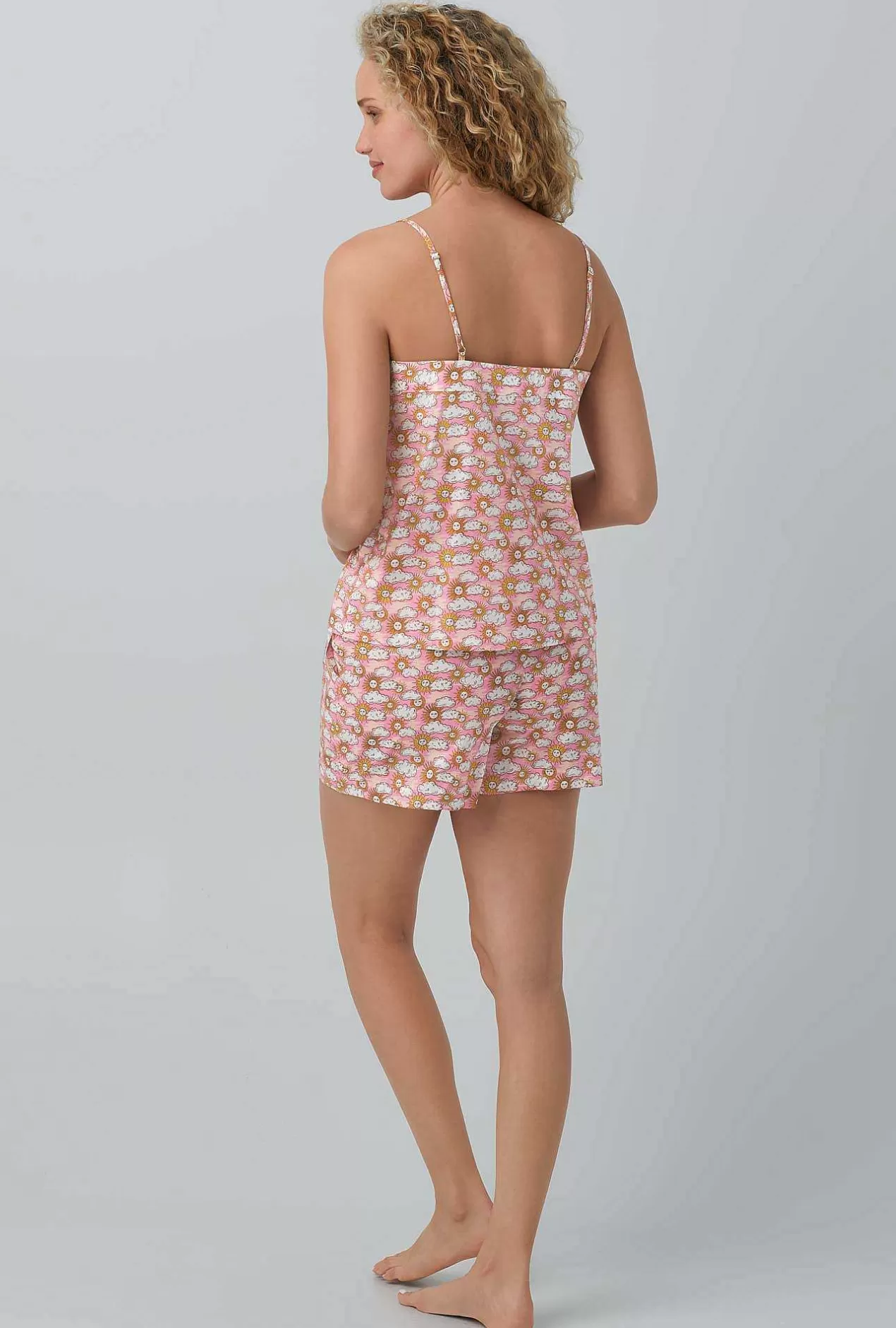 Made With Liberty Fabrics*Bedhead Pajamas Follow The Sun Cami Woven Cotton Tana Lawn® Shorty Pj Set Made With Liberty