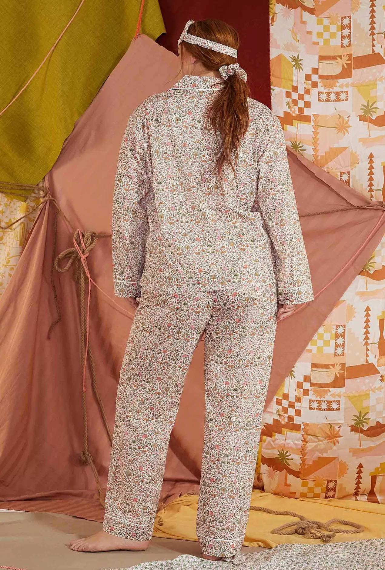 Made With Liberty Fabrics*Bedhead Pajamas Imran Long Sleeve Classic Woven Cotton Tana Lawn® Pj Set Made With Liberty Fabrics