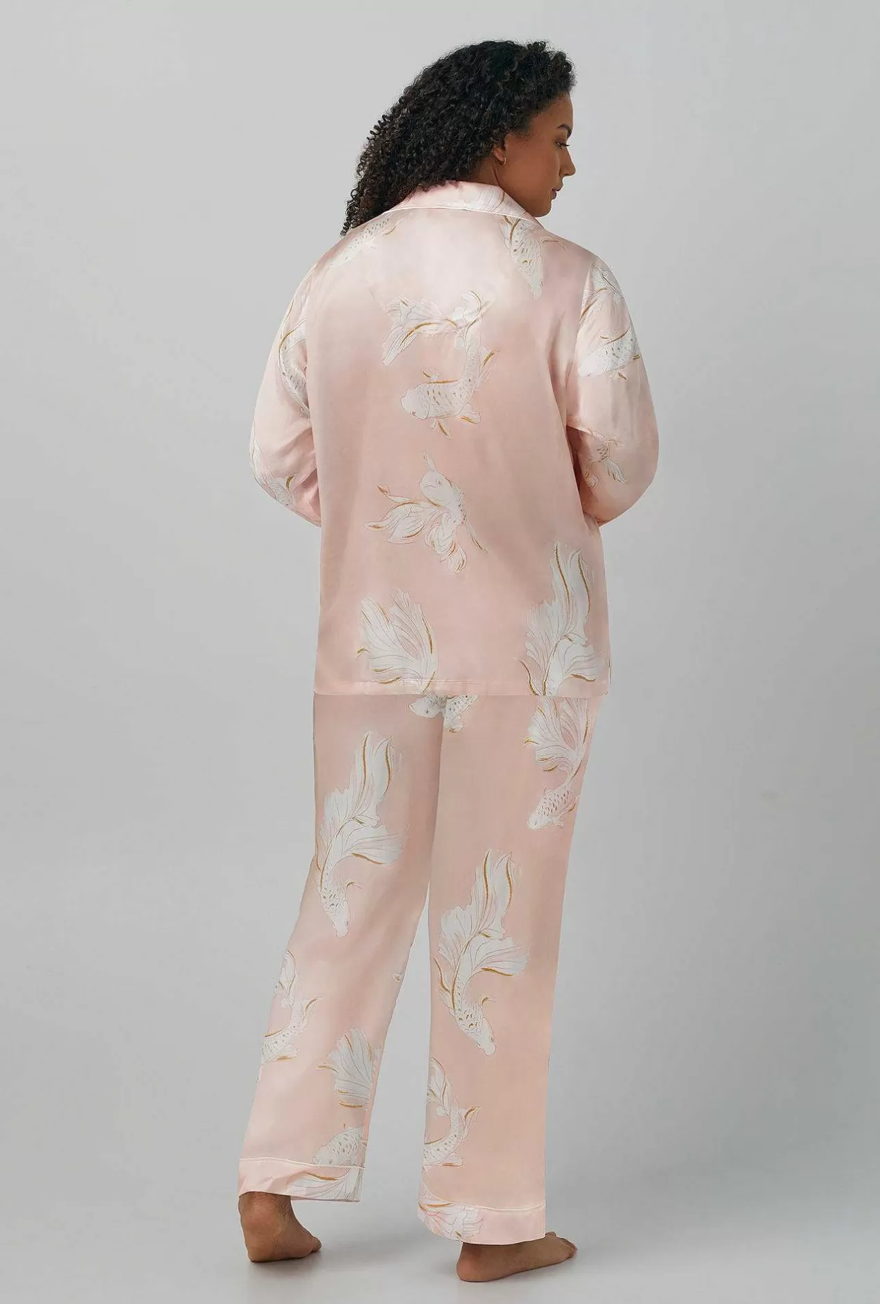 Extended Sizes*Bedhead Pajamas Koi Pond Long Sleeve Classic Washable Silk Pj Set