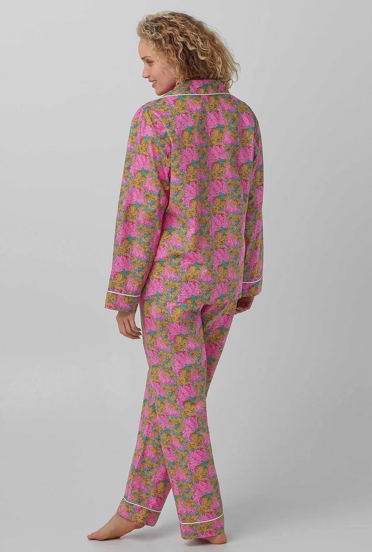 Made With Liberty Fabrics*Bedhead Pajamas Laura'S Reverie Long Sleeve Classic Woven Cotton Tana Lawn® Pj Set Made With Liberty Fabrics