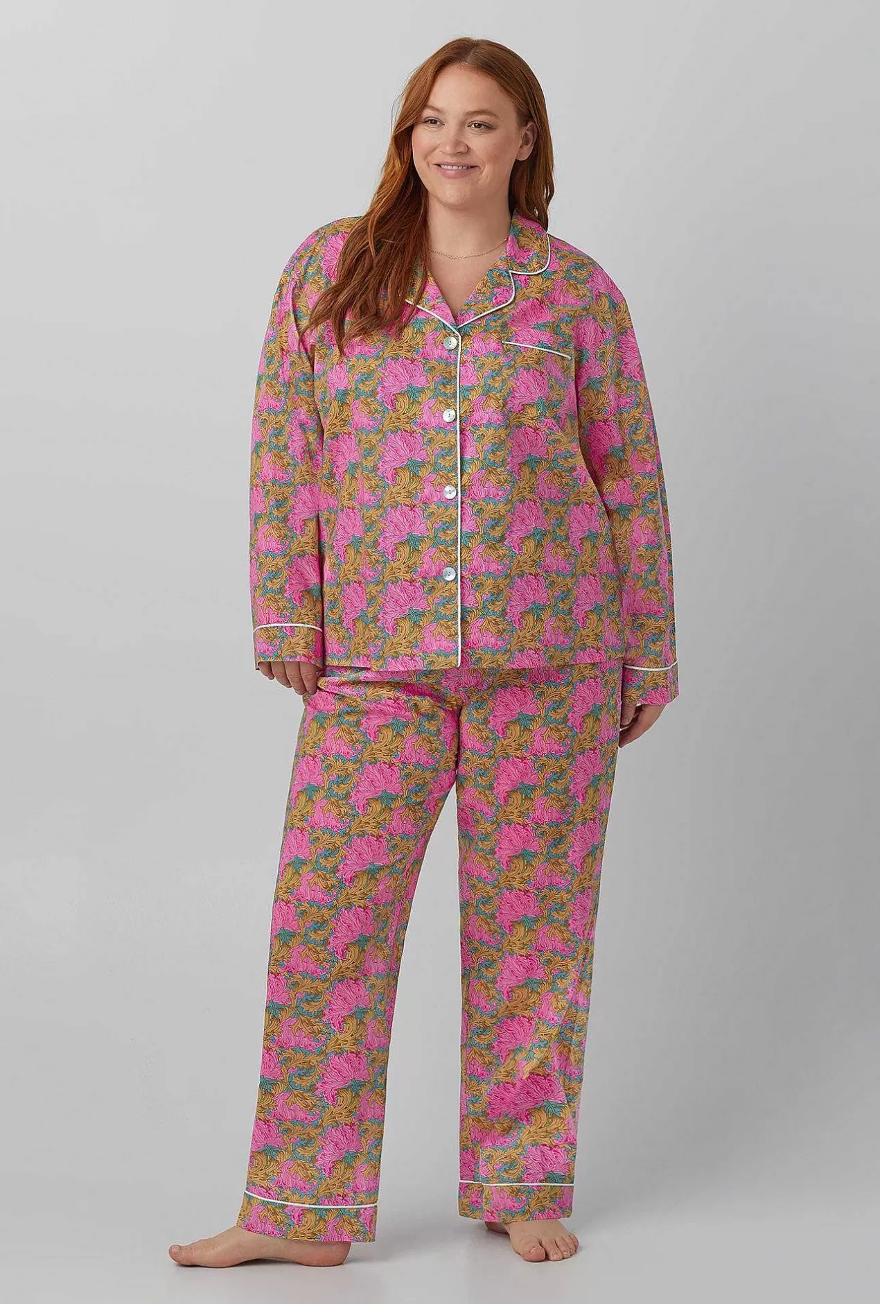 Long Sleep Sets*Bedhead Pajamas Laura'S Reverie Long Sleeve Classic Woven Cotton Tana Lawn® Pj Set Made With Liberty Fabrics