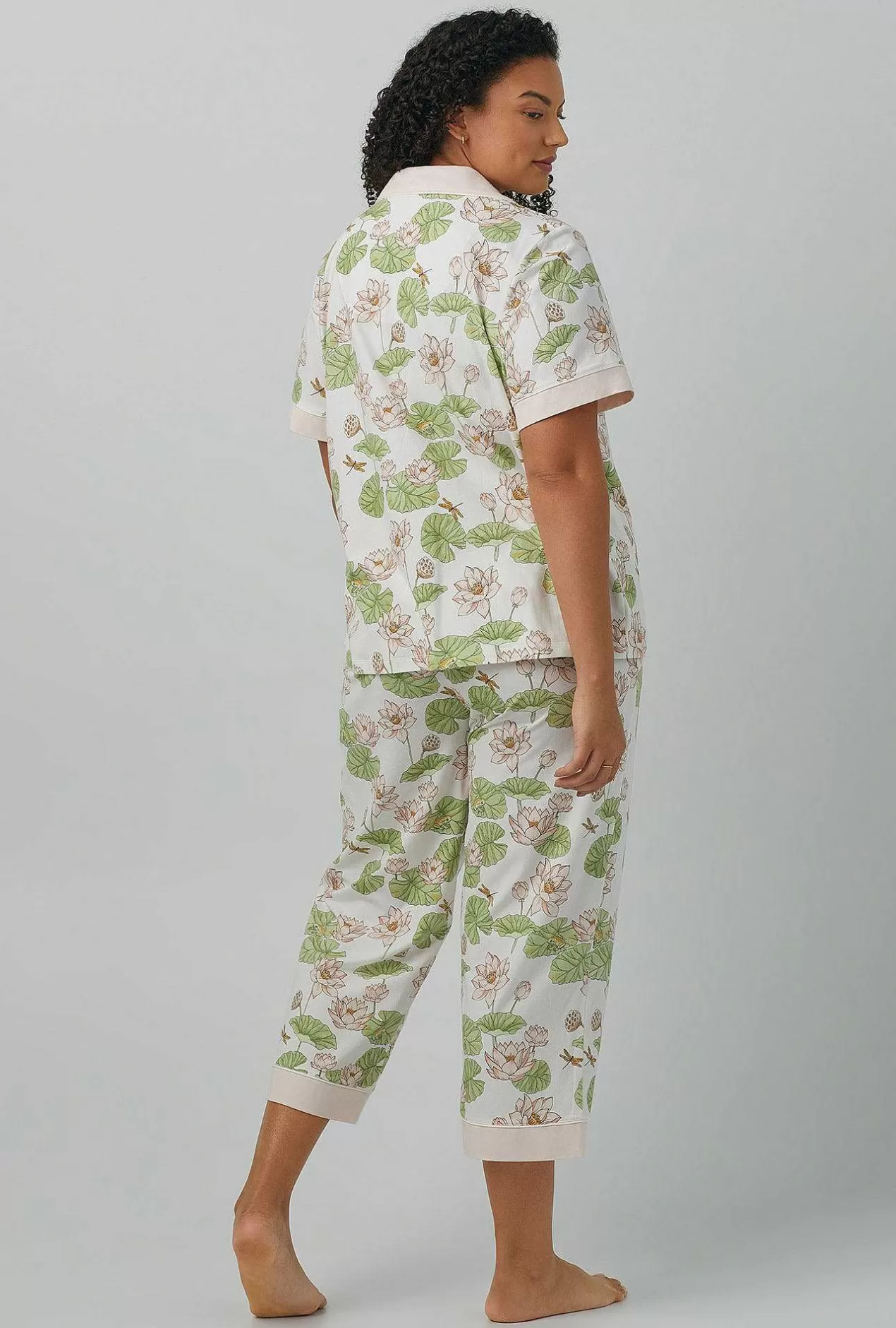 Cropped Sets*Bedhead Pajamas Lily Pond Short Sleeve Classic Stretch Jersey Cropped Pj Set