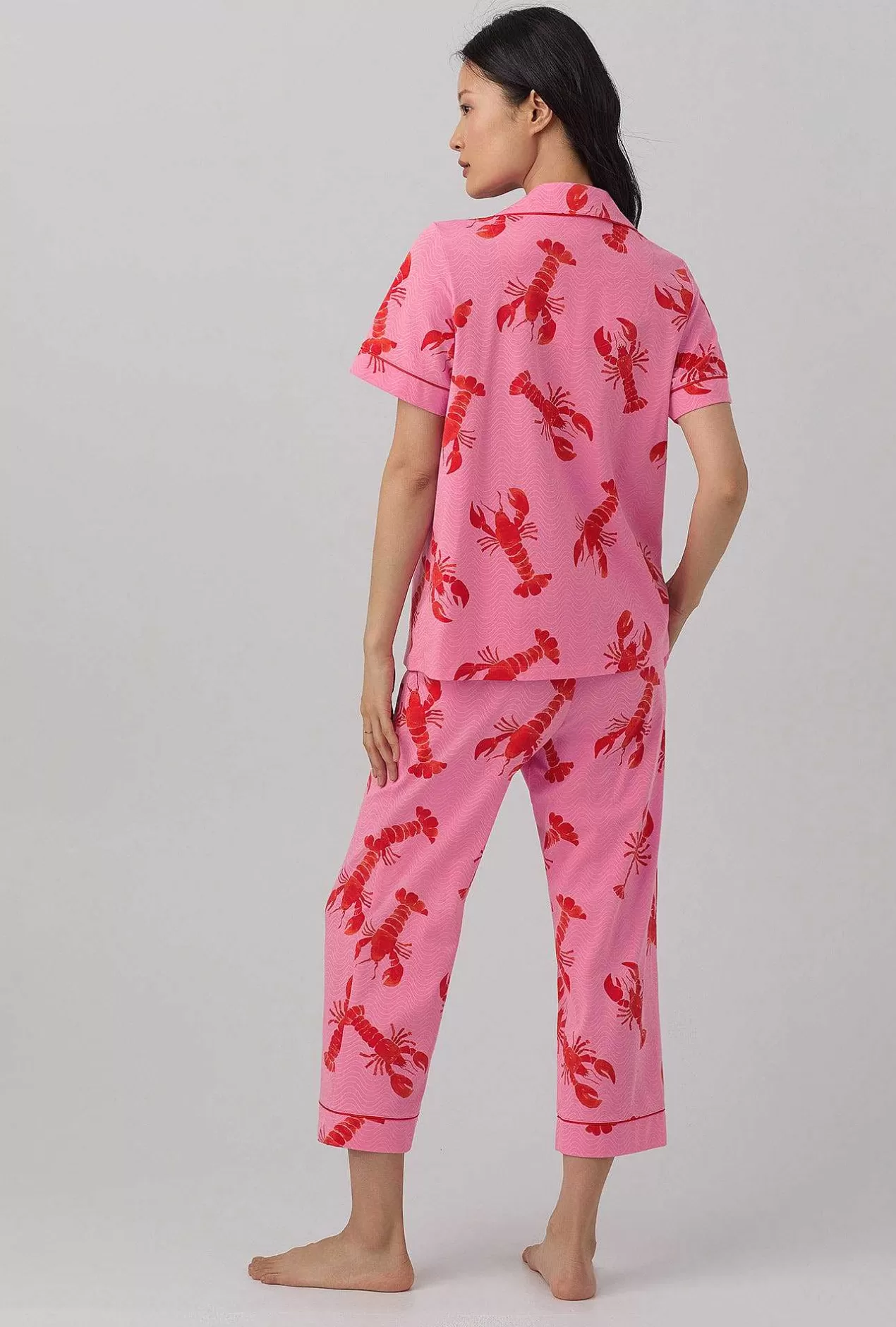 Cropped Sets*Bedhead Pajamas Lobster Fest Short Sleeve Classic Stretch Jersey Cropped Pj Set