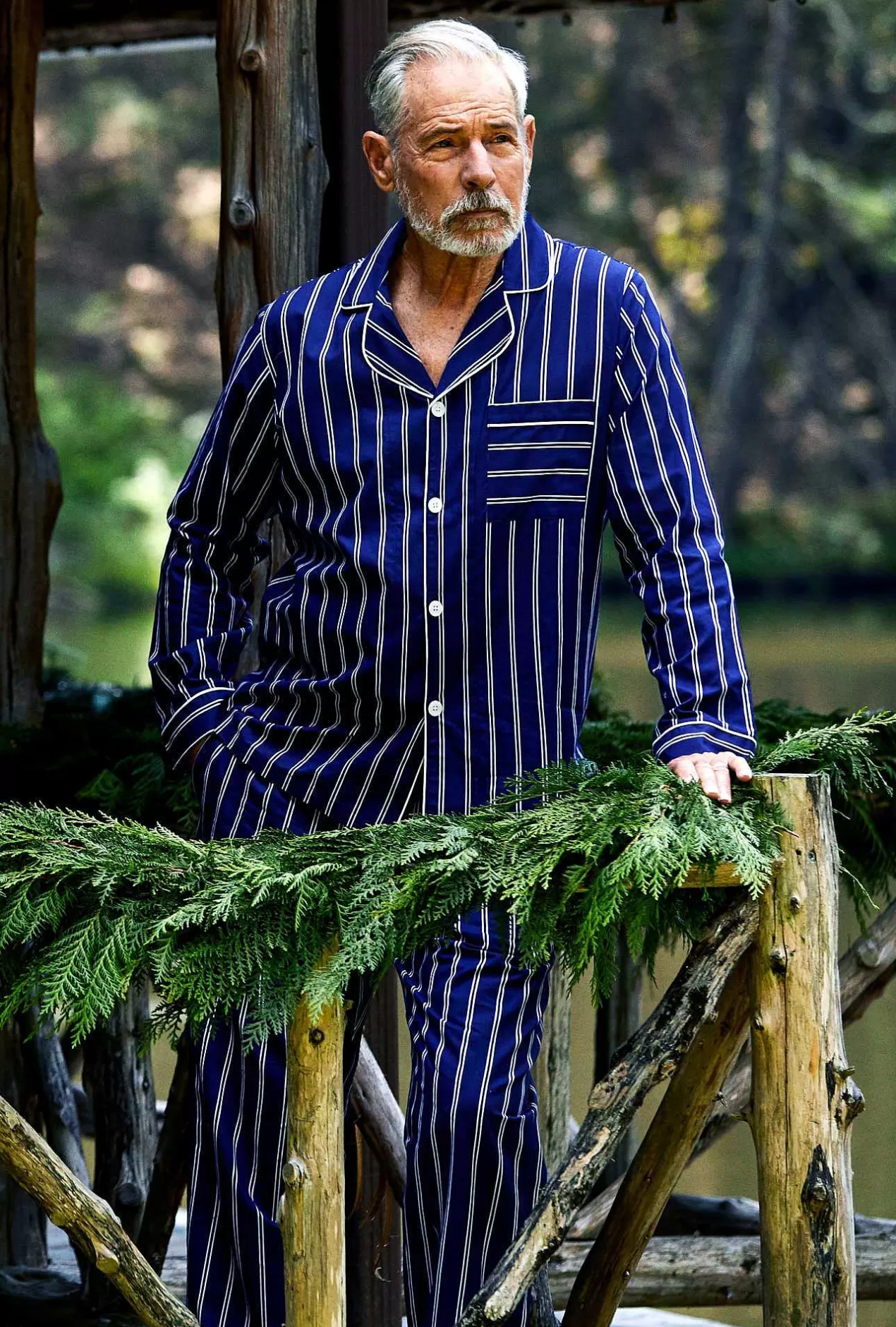 Notch Collar Long Sleep Sets*Bedhead Pajamas Oxford Stripe Men'S Long Sleeve Classic Woven Cotton Poplin Pj Set