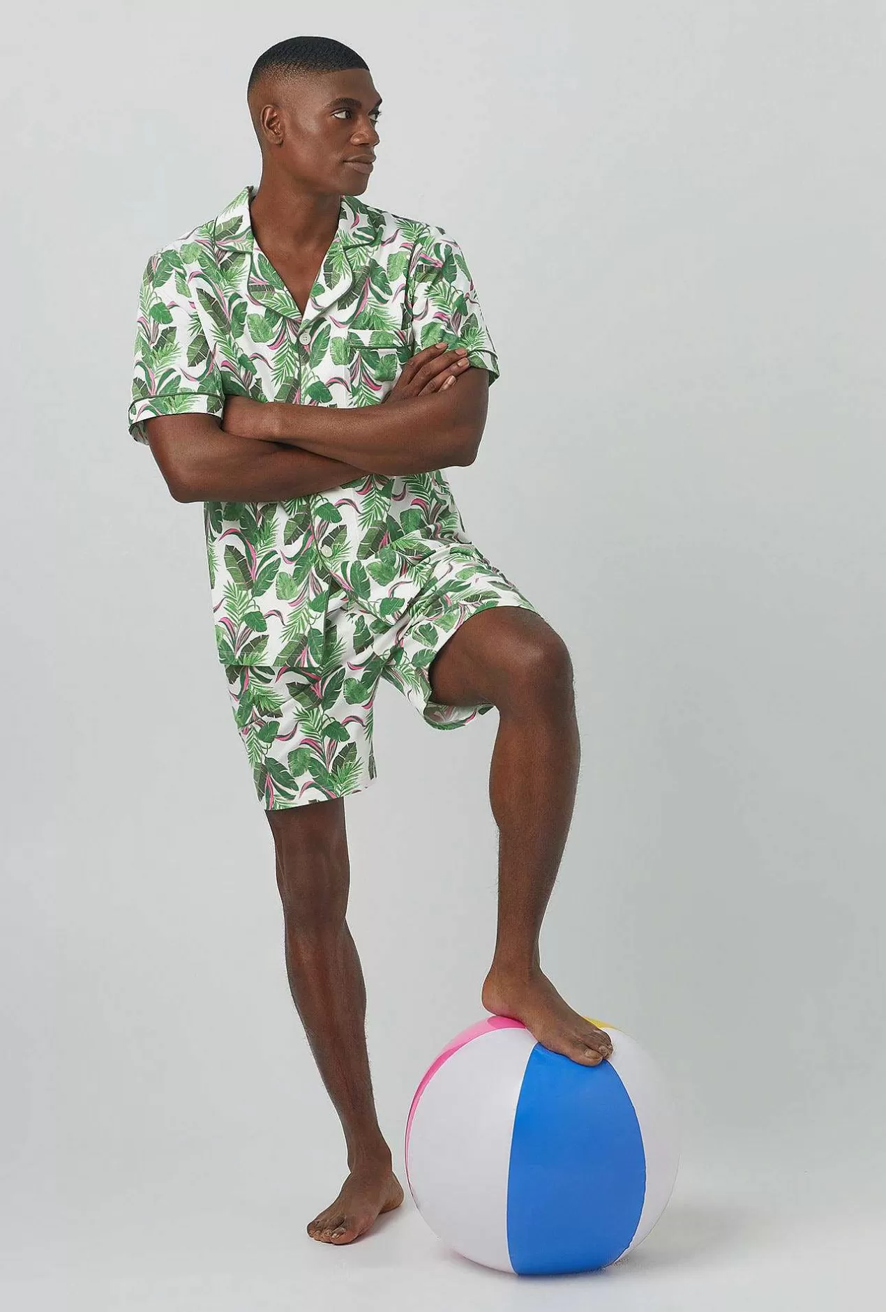 Notch Collar Short Sleep Sets*Bedhead Pajamas Palm Valley Men'S Short Sleeve Notch Stretch Jersey Short Pj Set