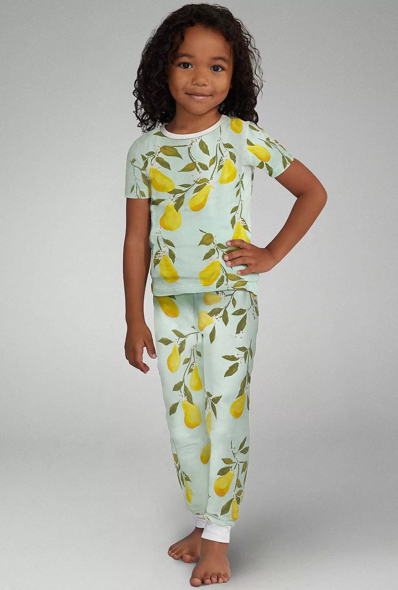 Mother'S Day*Bedhead Pajamas Pear Tree Short Sleeve Stretch Jersey Kids Pj Set