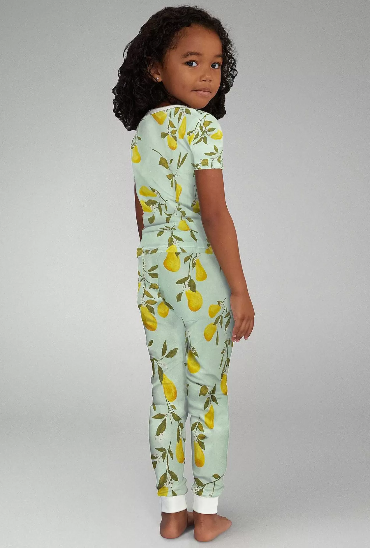 Mother'S Day*Bedhead Pajamas Pear Tree Short Sleeve Stretch Jersey Kids Pj Set