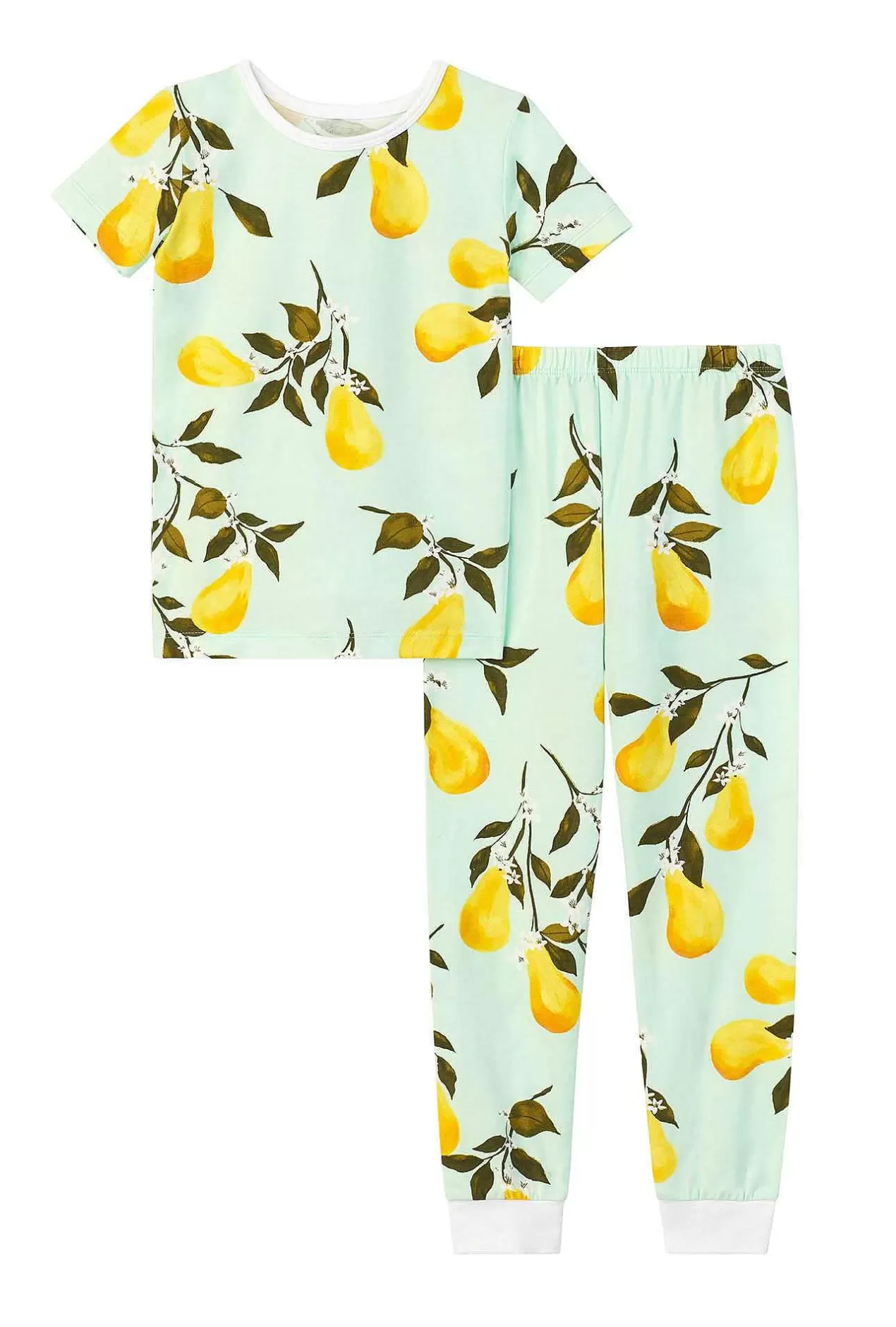 Mother'S Day*Bedhead Pajamas Pear Tree Short Sleeve Stretch Jersey Kids Pj Set
