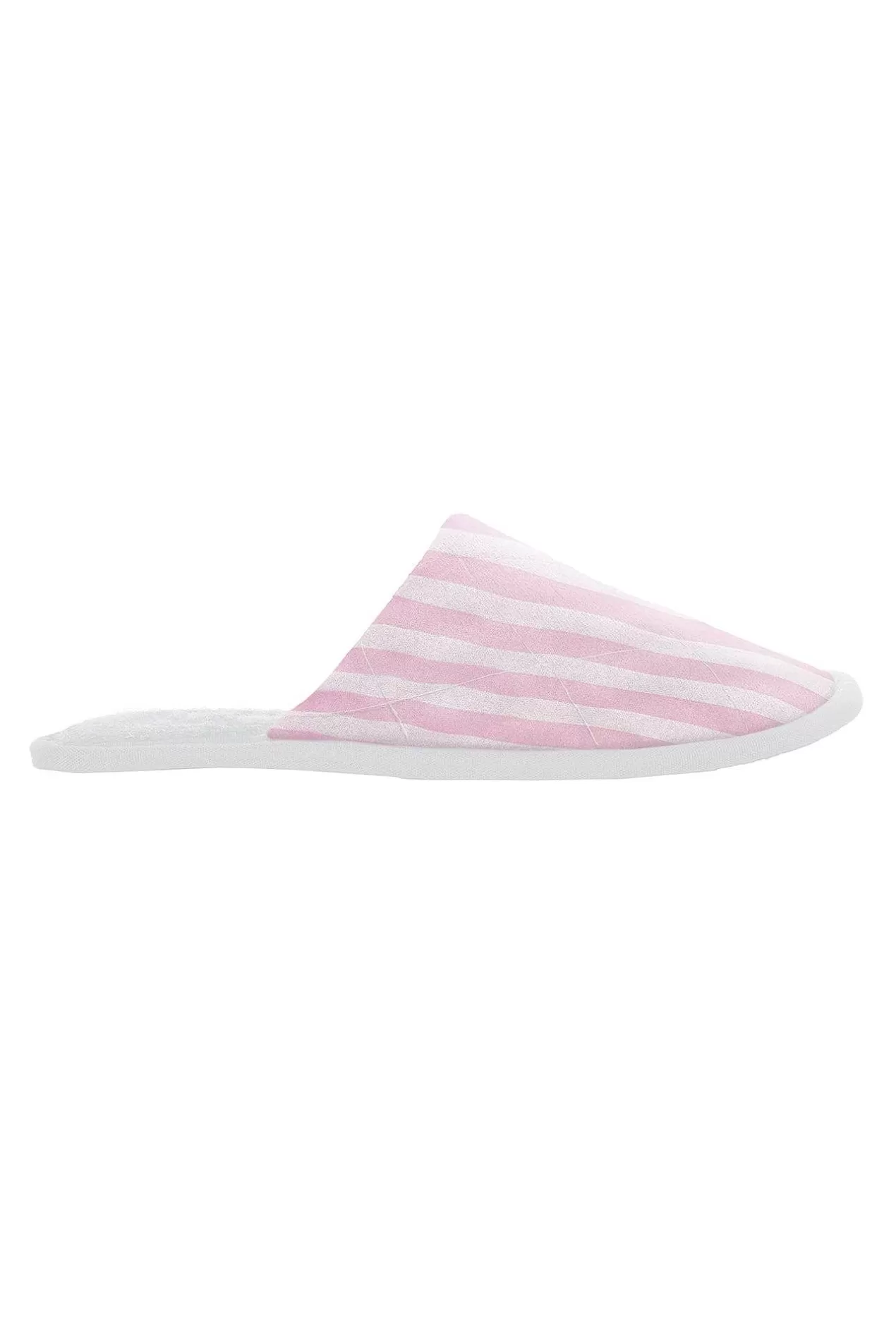 Shop All*Bedhead Pajamas Pink 3D Stripe French Terry Lined Woven Cotton Unisex Slippers