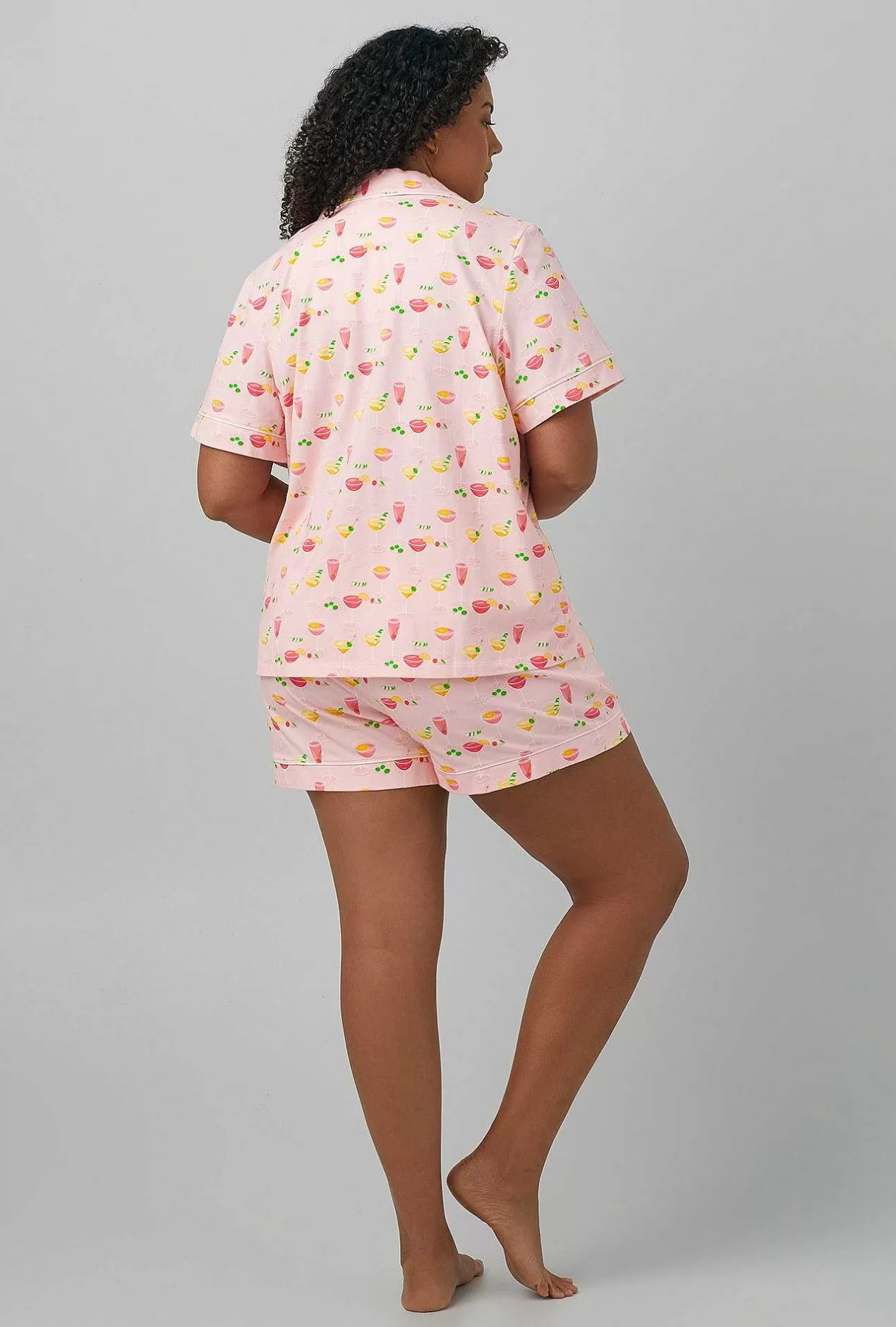 Shorty Sets*Bedhead Pajamas Pink Mixology Short Sleeve Classic Shorty Stretch Jersey Pj Set