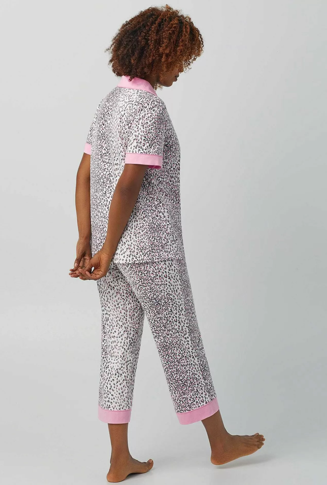 Cropped Sets*Bedhead Pajamas Spa Kitten Short Sleeve Classic Stretch Jersey Cropped Pj Set