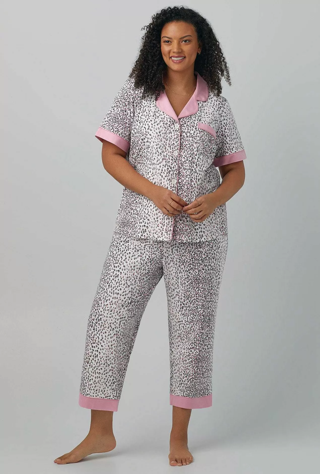 Cropped Sets*Bedhead Pajamas Spa Kitten Short Sleeve Classic Stretch Jersey Cropped Pj Set