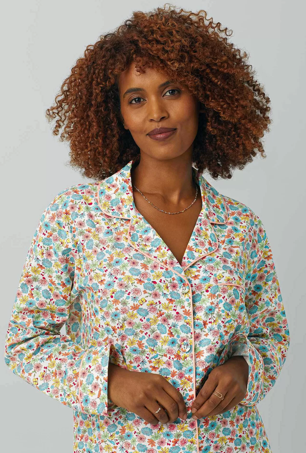 Extended Sizes*Bedhead Pajamas Spring Time Floral Long Sleeve Classic Woven Cotton Poplin Pj Set