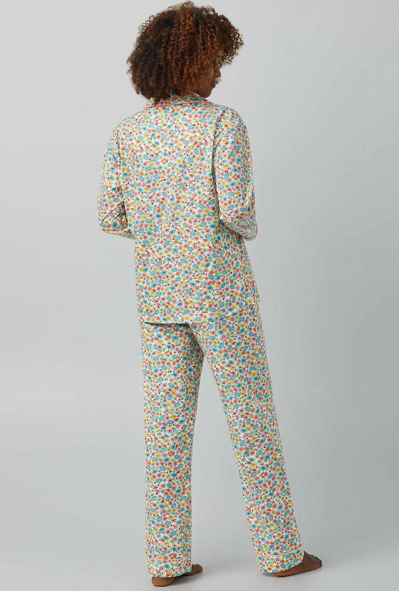 Long Sleep Sets*Bedhead Pajamas Spring Time Floral Long Sleeve Classic Woven Cotton Poplin Pj Set