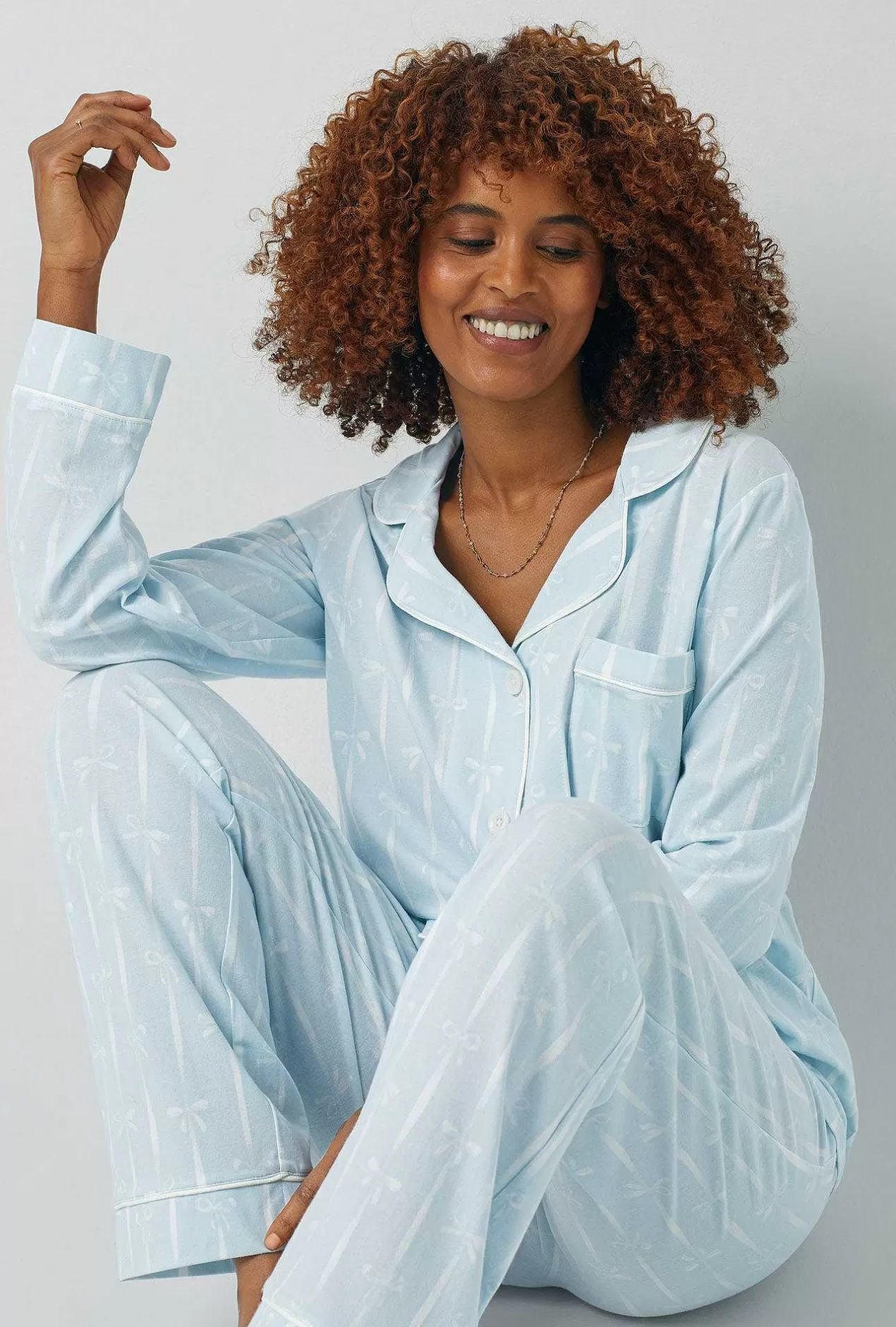 Long Sleep Sets*Bedhead Pajamas Tying The Knot Long Sleeve Classic Stretch Jersey Pj Set