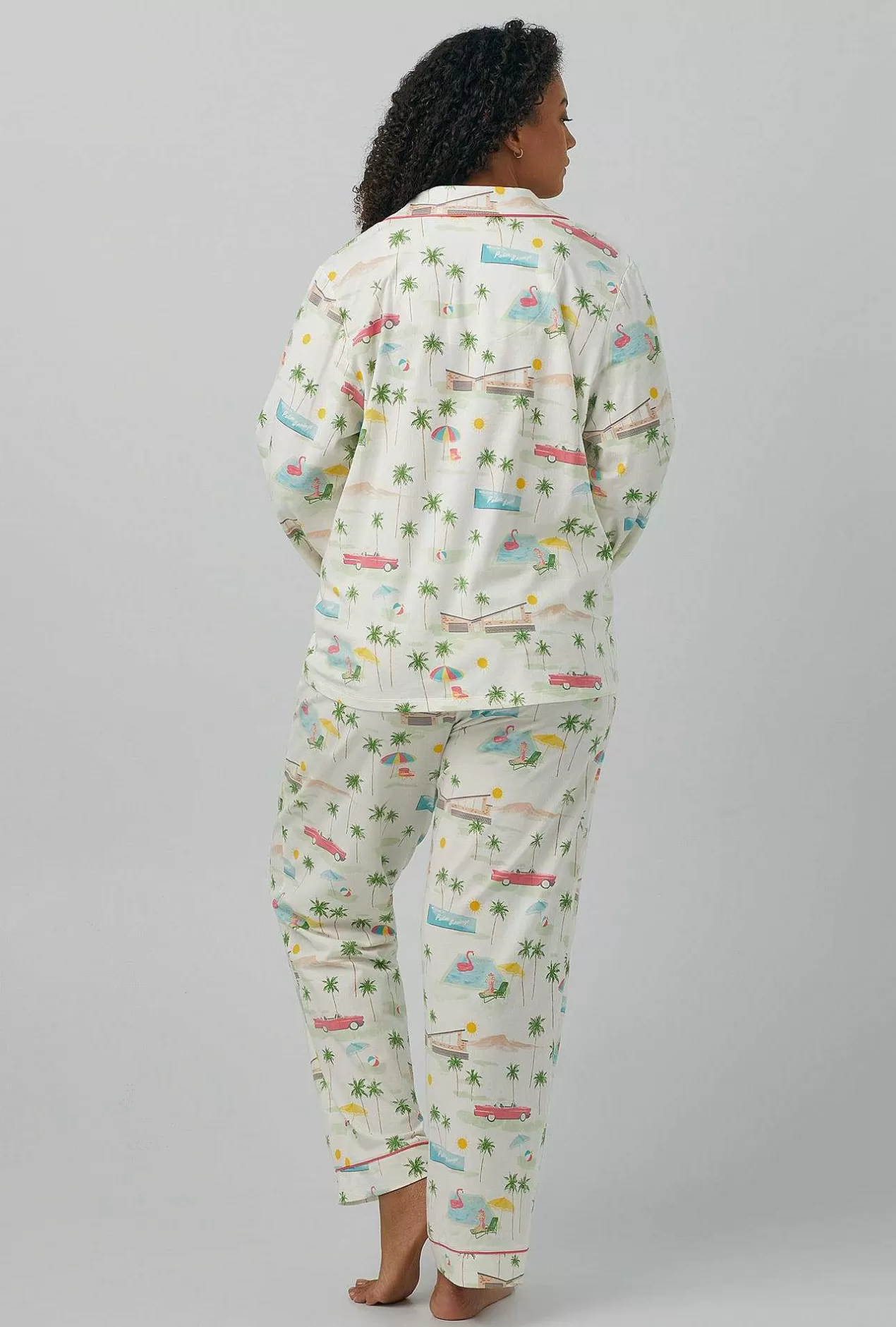 Long Sleep Sets*Bedhead Pajamas Welcome To Palm Springs Long Sleeve Classic Stretch Jersey Pj Set