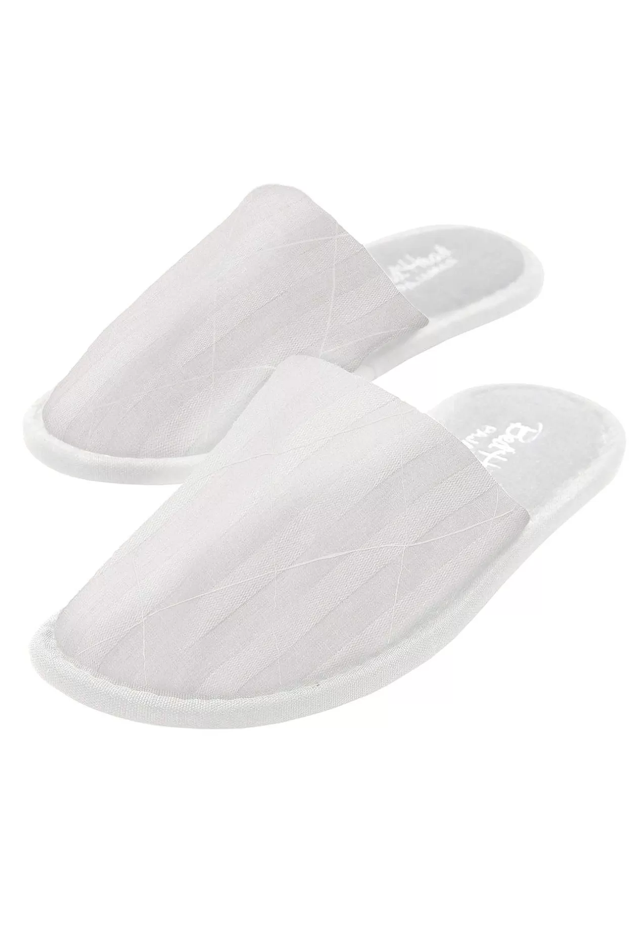 Shop All*Bedhead Pajamas White 3D Stripe French Terry Lined Woven Cotton Unisex Slippers