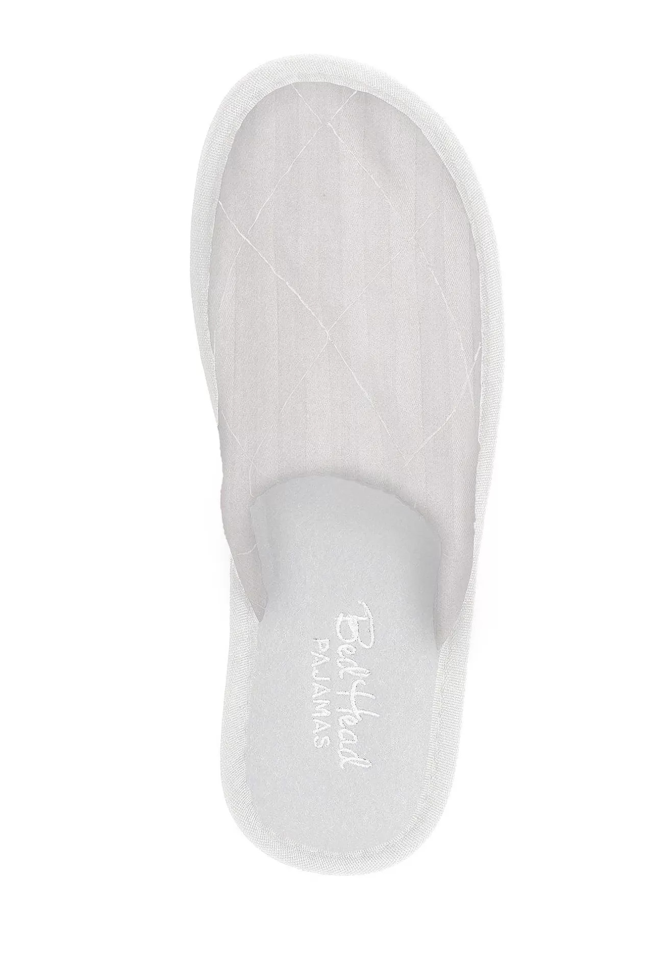 Shop All*Bedhead Pajamas White 3D Stripe French Terry Lined Woven Cotton Unisex Slippers